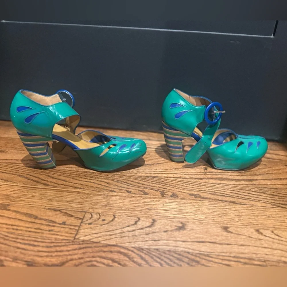 John Fluevog Maier views green blue size 7 - Picture 6 of 9